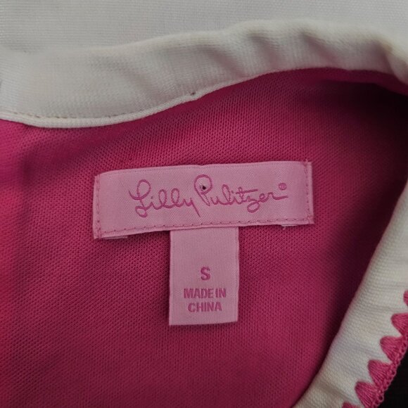 Lilly Pulitzer Women's Brown/Pink Stitching Accent Fannie Sheath Dress Sz Small - Picture 8 of 15